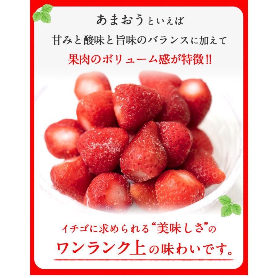 いちご 冷凍フルーツ 送料無料 あまおう 冷凍いちご 苺 フルーツ 冷凍あまおう 約400g(約200g×2袋) 7-14営業以内発送予定(土日祝除)｜kyushufood｜08