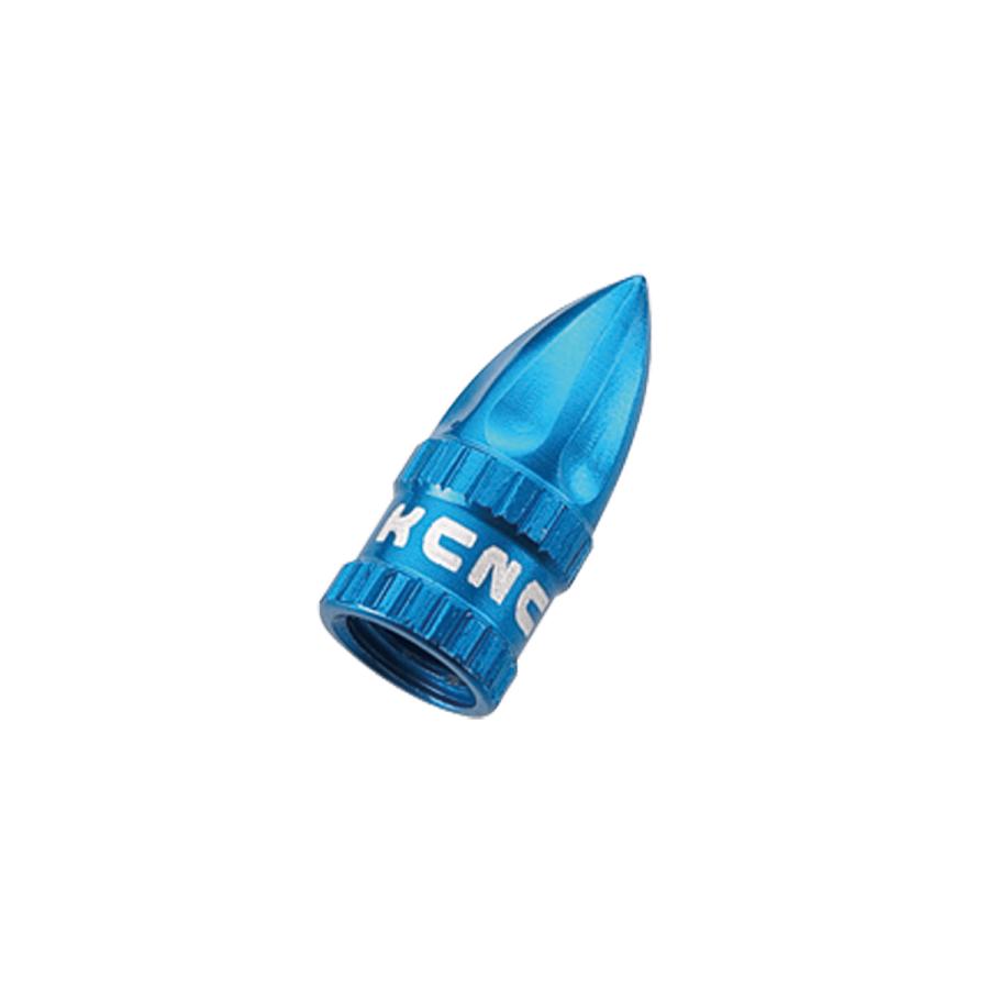 KCNC 自転車 バルブキャップ フレンチ [VALVE CAPS FRENCH] アルミ 2個入り ブルー 760064自転車の九州車輌