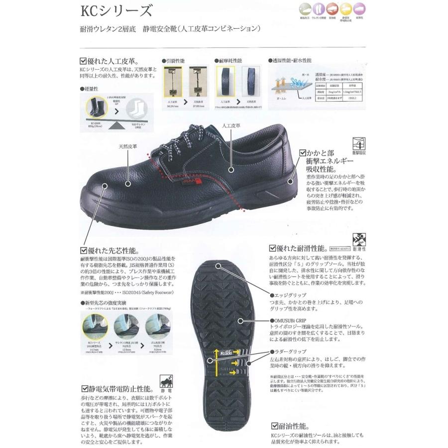 ノサックス KC-3610 白 短靴 耐滑区分「5」安全スニーカー (22-30cm