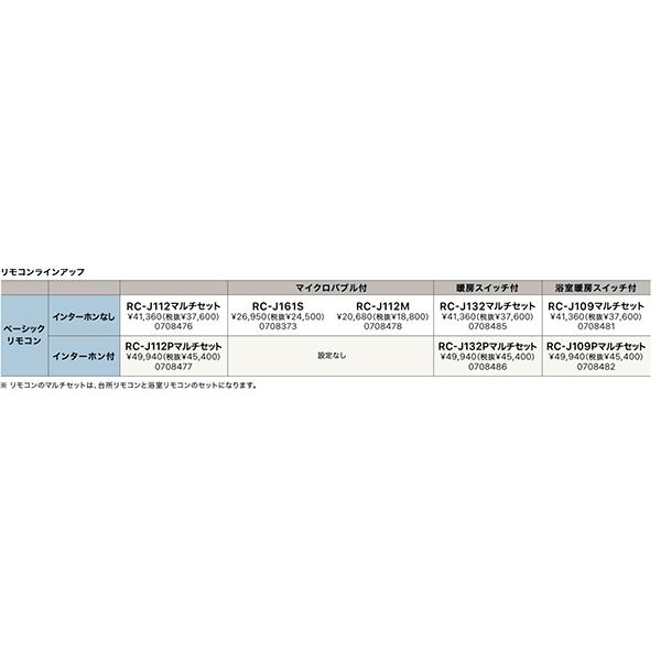 ＊在庫あり＊ノーリツ【RC-J112マルチセット】給湯器リモコンセット 床暖房・カワック対応 RC-J112M RC-J101S｜kyutohjows｜02