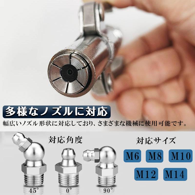 グリースガン カプラー グリスガンノズル 高圧 ノズル ロックカプラー