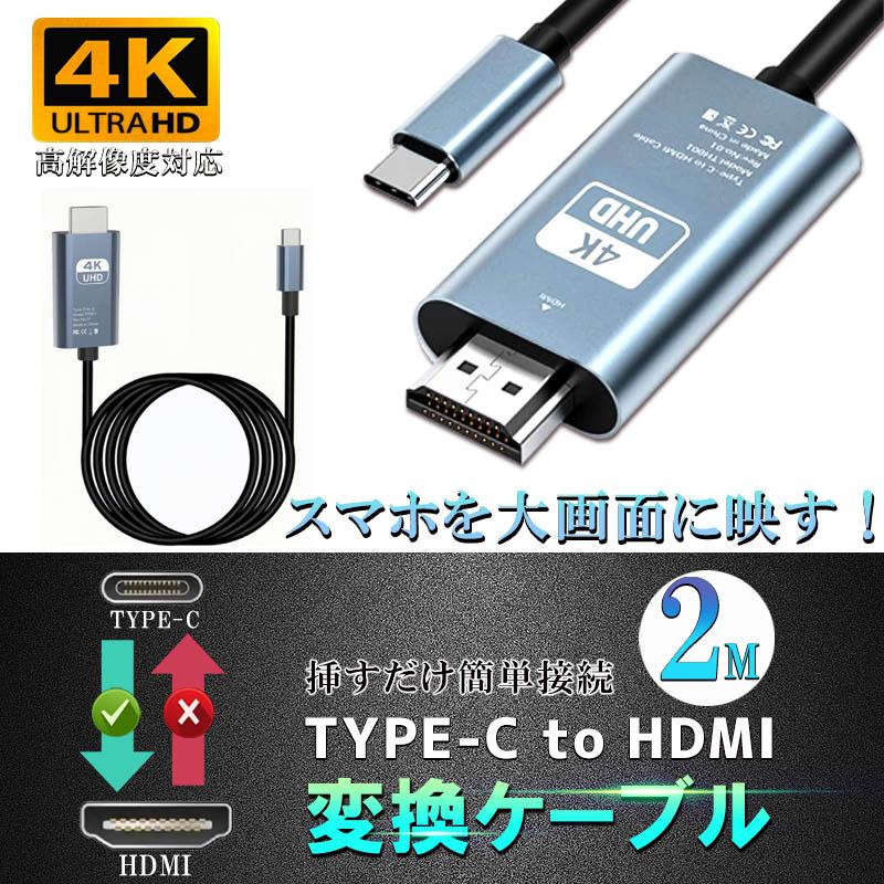 Type-C HDMI 変換ケーブル hdmi タイプc 変換 変換アダプタ 4K