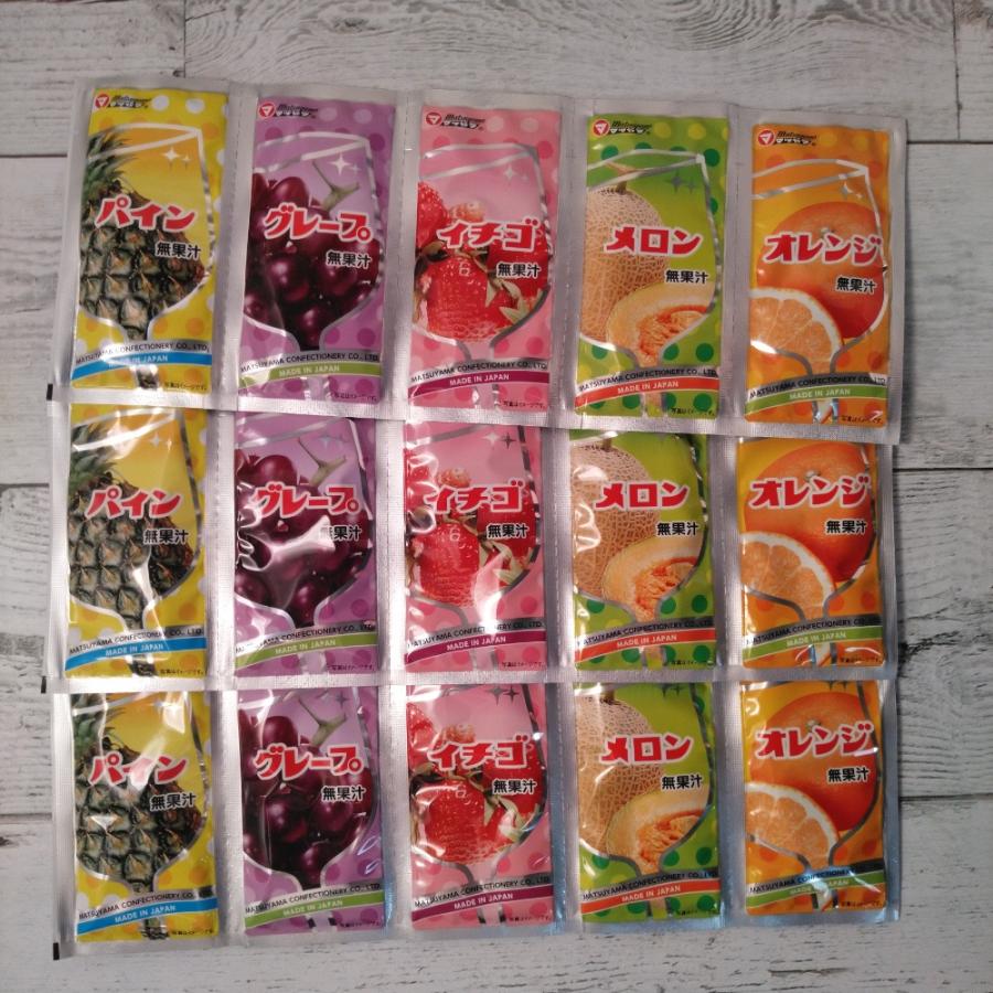 松山製菓 昔懐かしい粉末ジュース 5種類（オレンジ・メロン・イチゴ