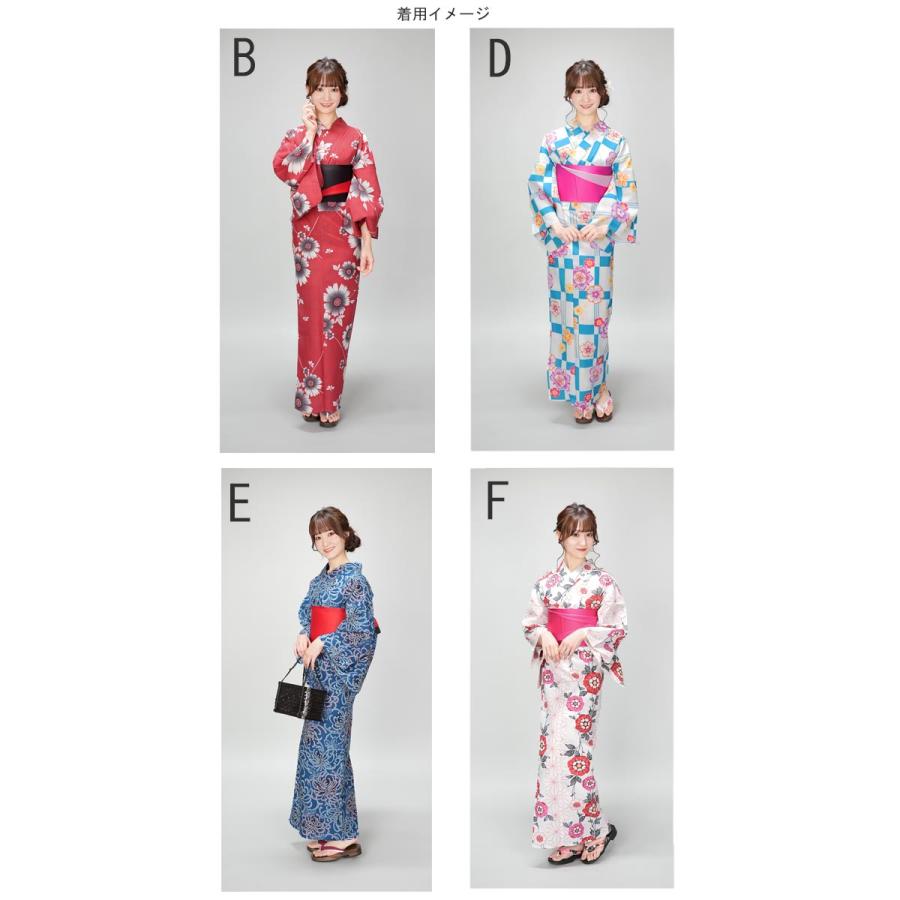 浴衣 単品 レディース ポリエステル100％ オフ白 黒 紺 青 向日葵