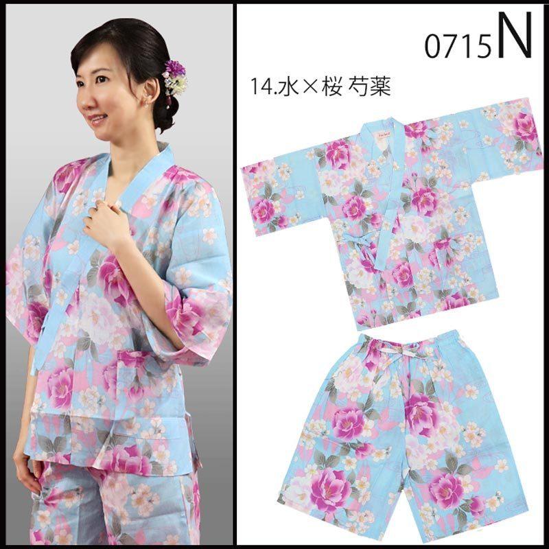 甚平 レディース 半袖 甚兵衛 黒 紺 桃 水 M L 14種類 パジャマ ルームウェア じんべい じんべえ 女性 古典 和柄 夏祭り 浴衣柄 花火n0715 0715 きもの和ネットショップ給前 通販 Yahoo ショッピング