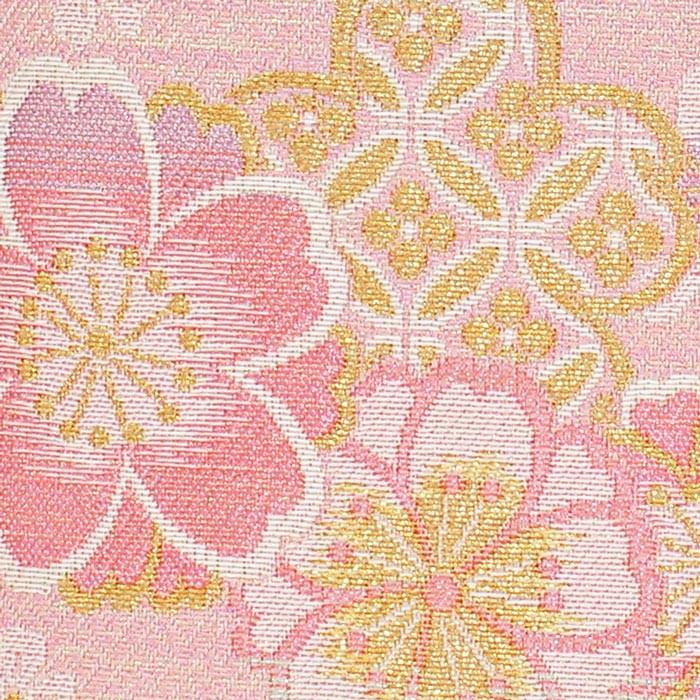 紗織 草履バッグセット 振袖用 ブランド ピンク 金 ラメ入り 桜