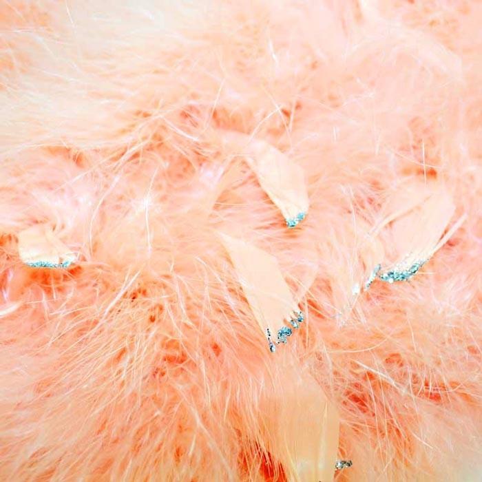 スワン ショール 振袖 オレンジ色 ラメ 2種類 羽毛 成人式ドレス 着物