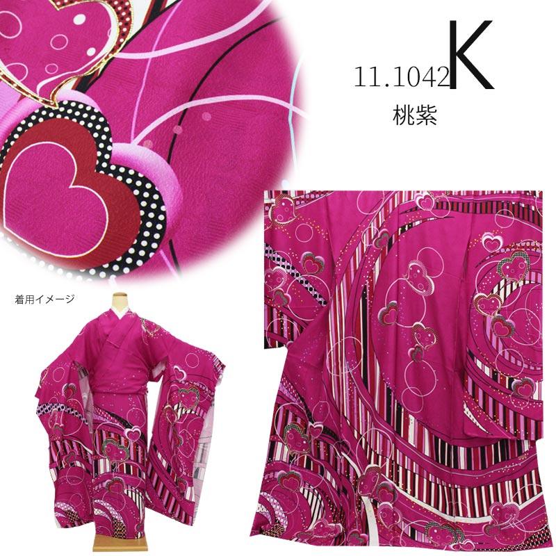 在庫処分】振袖 販売 未仕立て ド派手 アゲハ風 着物 絵羽柄赤 白 黒