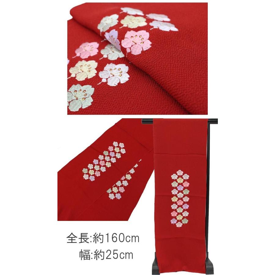 訳あり商品】帯揚げ 振袖用 5タイプ 刺しゅう赤 ピンク 朱赤 ラメ