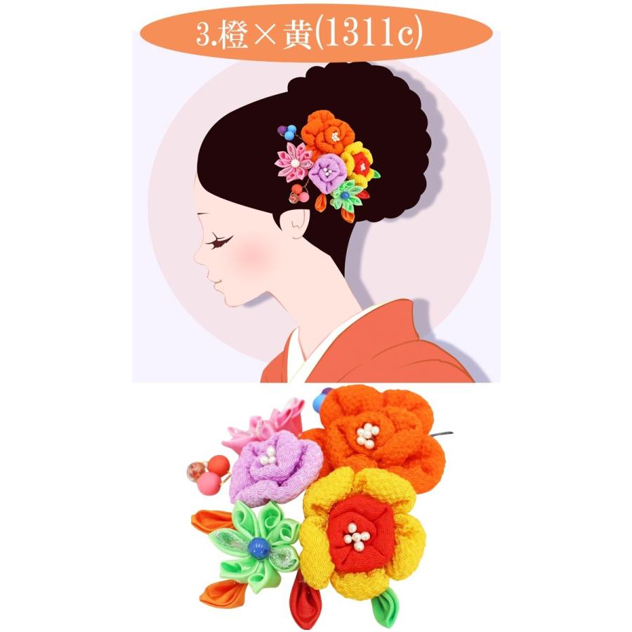 七五三 髪飾り 女の子 3タイプ 花柄 つまみ細工 レース ビジュ 赤 桃 橙 子供 7歳 ヘアアクセサリー ぱっちんピン 着物 袴 正月 かんざし キッズ ひな祭り 桃の 1311 きもの和ネットショップ給前 通販 Yahoo ショッピング
