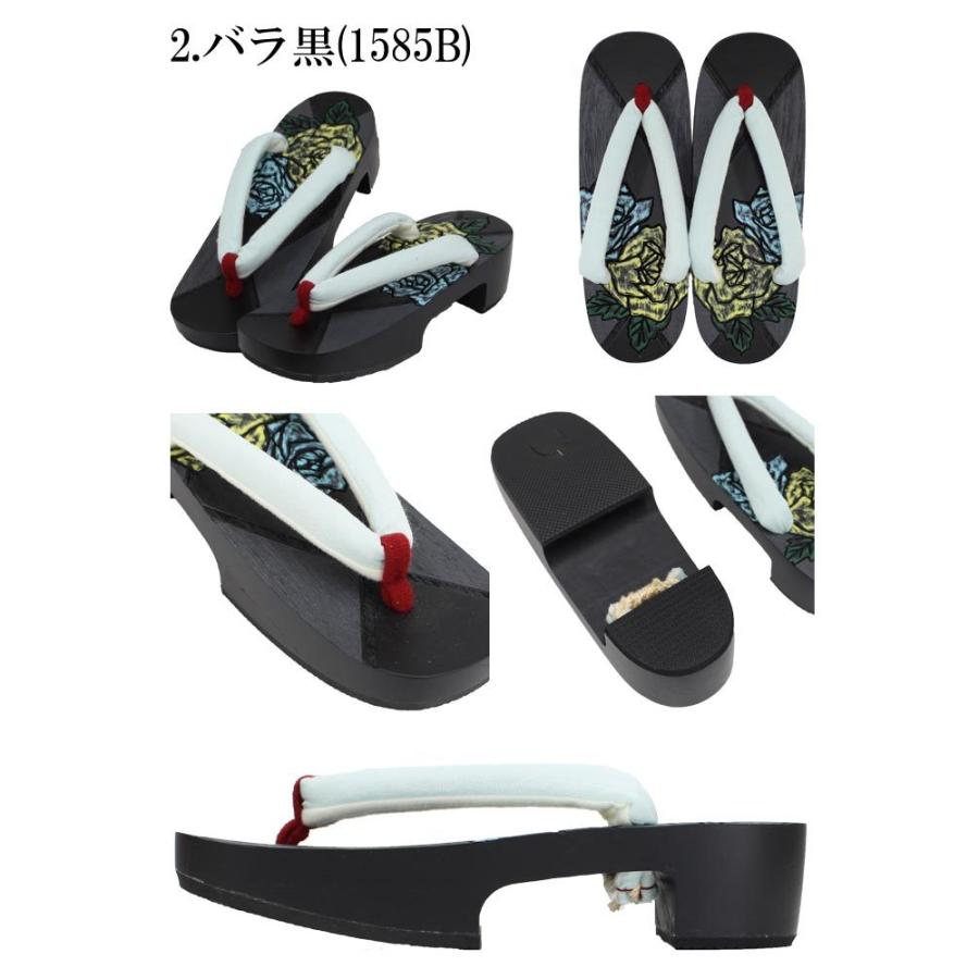 下駄 女性用 4タイプ 赤 黒 バラ 薔薇 スクエア 角 レッド ブラック カッコイイ 23 5cm 24cm 24 5cm 25cm 浴衣 おしゃれn1585 1585 きもの和ネットショップ給前 通販 Yahoo ショッピング