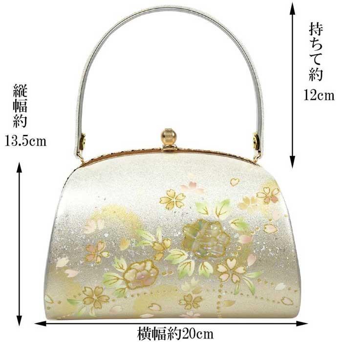 草履バッグセット 振袖用 レディース エナメル 金色 桜柄 螺鈿