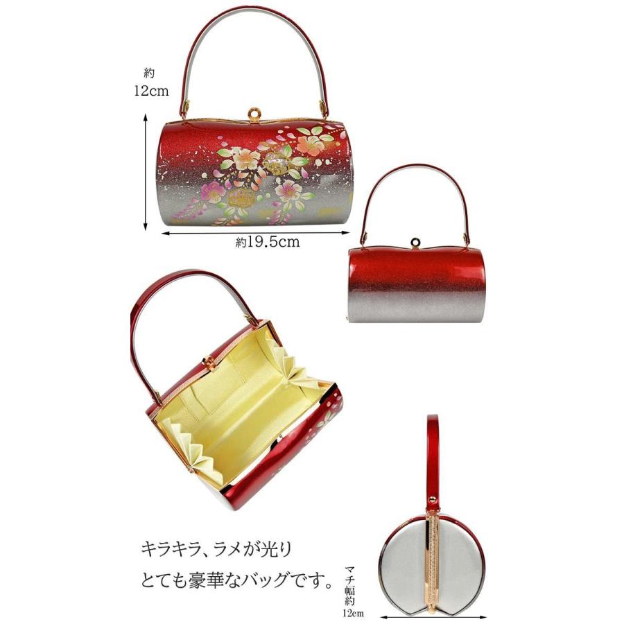 訳あり商品 草履バッグセット 振袖用 レディース 赤 銀 レッド