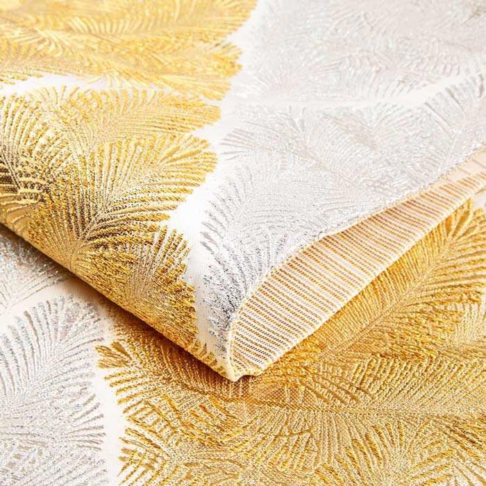 在庫処分 半額袋帯 】単品 すぐ着用可能 正絹 大王松 金色 銀色  