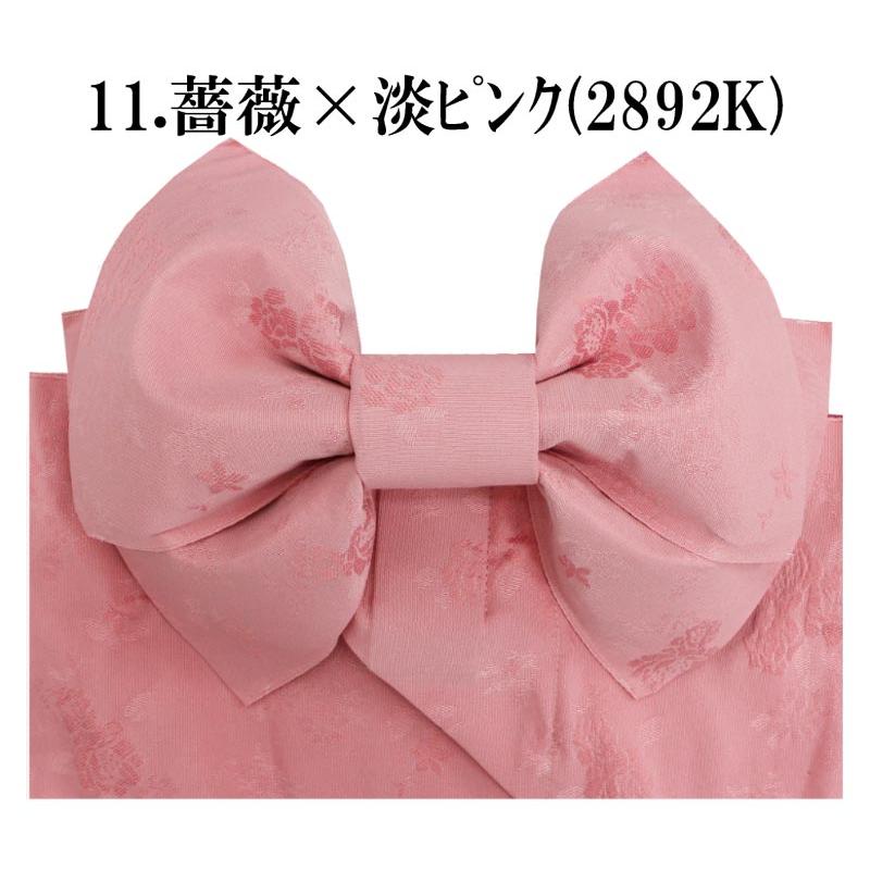 MO-3392 作り帯 付け帯 ワンタッチ帯 袋帯 花模様 薄桜色 銀糸 MO-3392 作り帯 付け帯 ワンタッチ帯 袋帯 花模様 薄桜色 銀糸