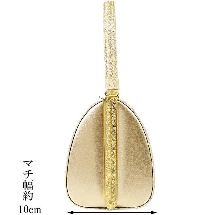 礼装 草履バッグ 紗織 正絹帯地 Mサイズ 23.5cm 金色 ゴールド 幾何学 