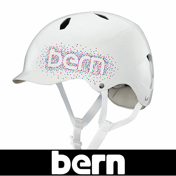 bern バーン BANDITA ALL SEASON 2022モデル BE-BG03EGWCF GL WHITE 最大60％オフ CONFETTI LOGO 自転車 ヘルメット キッズ バンディータ スケボー