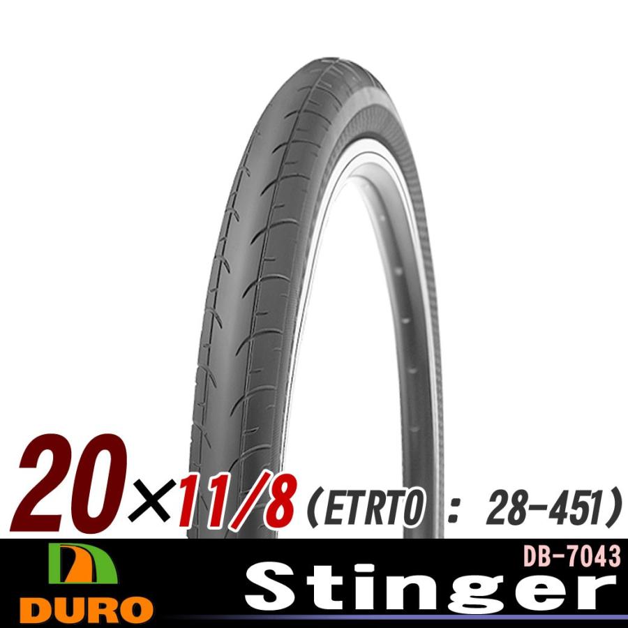 DURO DB-7043 Stinger タイヤ ブラック 20×1 1/8 28-451 20インチ 折りたたみ自転車 ミニベロ 自転車 :AC-GF004344:自転車の九蔵 - 通販 - Yahoo!ショッピング DURO DB-7043 Stinger タイヤ ブラック 20×1 1/8 28-451 20インチ 折りたたみ自転車 ミニベロ 自転車 :AC-GF004344:自転車の九蔵 - 通販 - Yahoo!ショッピング