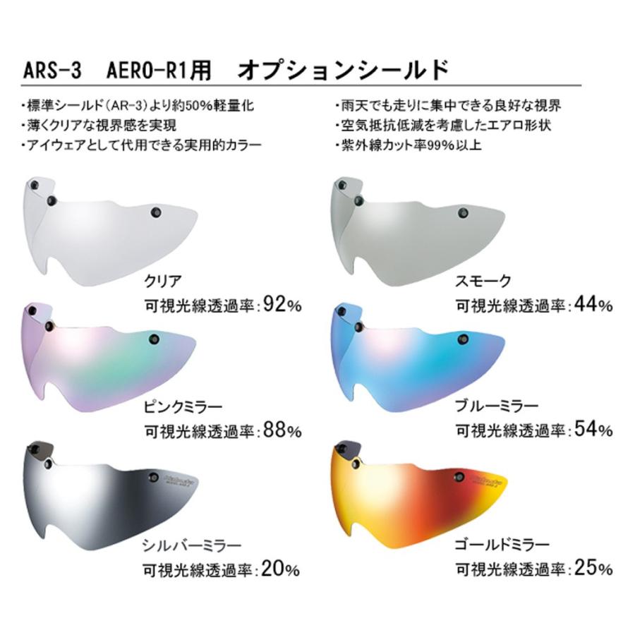 OGK KABUTO AERO-R1用 オプションシールド ARS-3 クリア調光 自転車
