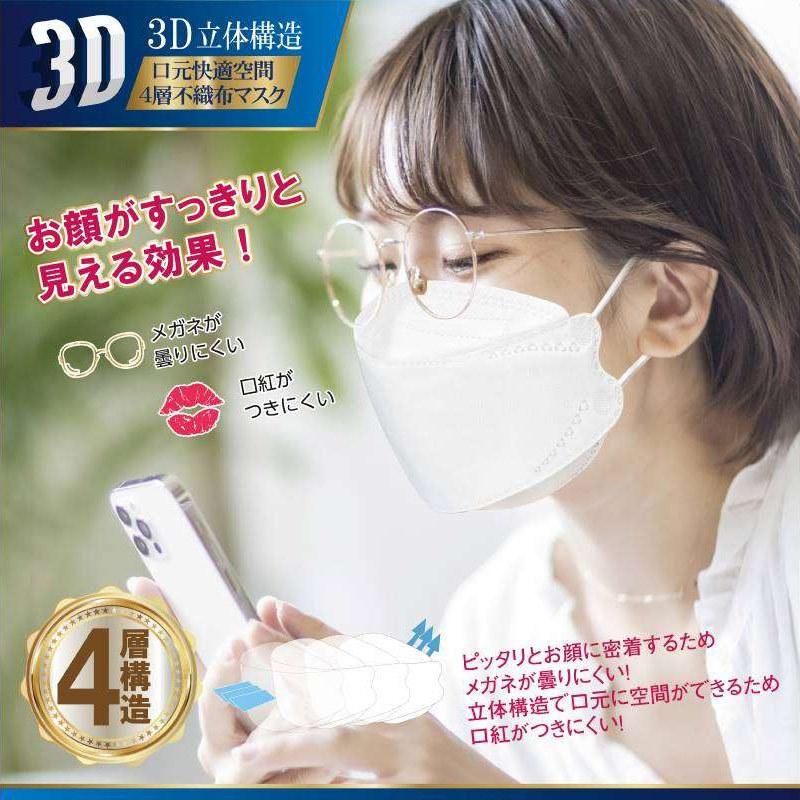 HIRO MASK-20P マスク 不織布 立体 3D 20枚 不織布マスク 4層 使い捨て