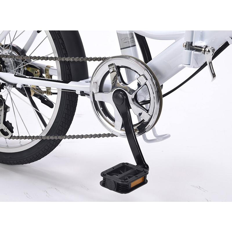MYPALLAS Mypallas M-205N-W 折りたたみ自転車 20インチ 6段変速 