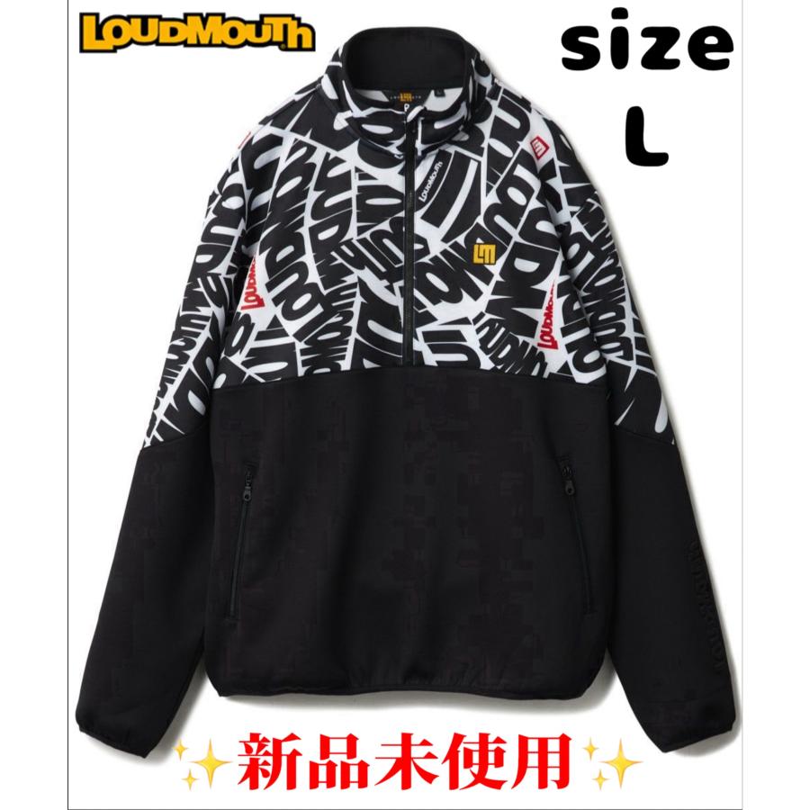 ラウドマウス LOUDMOUTH 軽量ダンボールニット 柄切替ハーフジップ