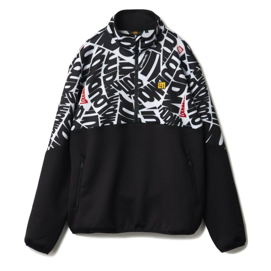 ラウドマウス LOUDMOUTH ニットブルゾンとスカートパンツ　サイズＬ ラウドマウス LOUDMOUTH 軽量ダンボールニット 柄切替ハーフジップ