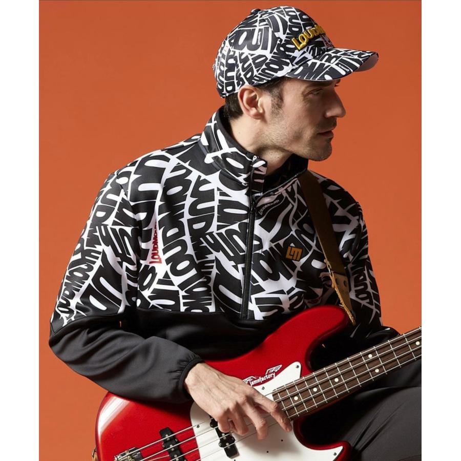 ★秋冬★ラウドマウスゴルフ★軽量ダンボールニット柄切替ハーフZIP★LL/NV ラウドマウス LOUDMOUTH 軽量ダンボールニット 柄切替ハーフジップ