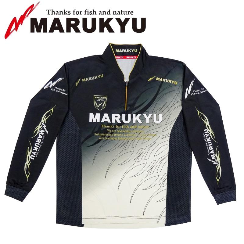 マルキュー（MARUKYU） ジップアップシャツ TR-01 ブラック S M L LL