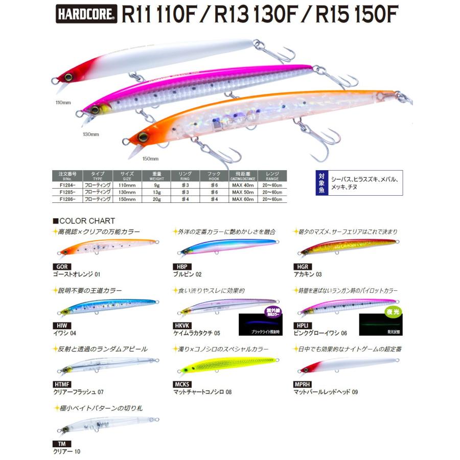 HARDCORE DUEL ハードコア R9 90F 6g フローティング F1283 デュエル