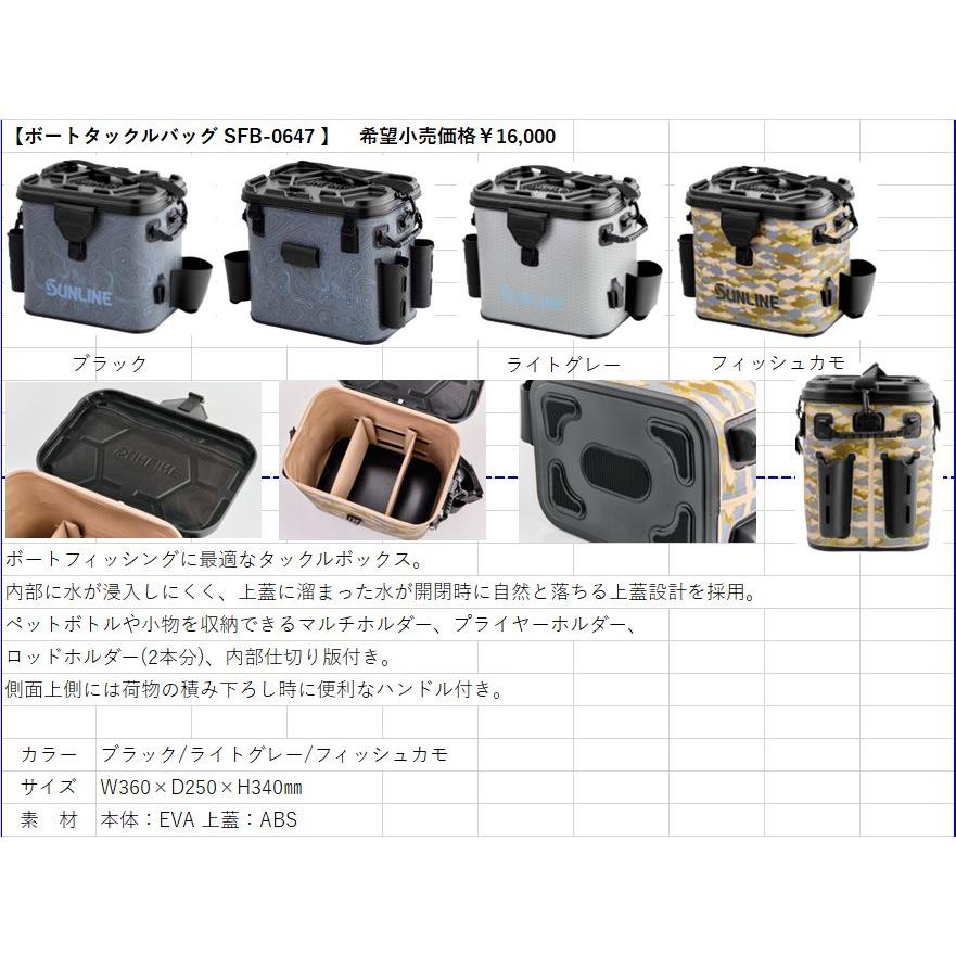 サンライン（SUNLINE） ボートタックルバッグ SFB-0647 ブラック