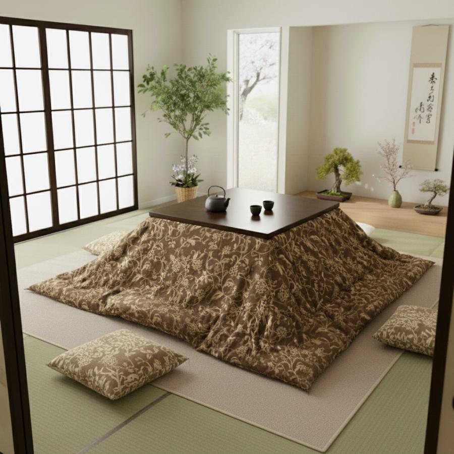 送料無料 新品正方形こたつカバー【ストリーム カラー】200cm×200cm