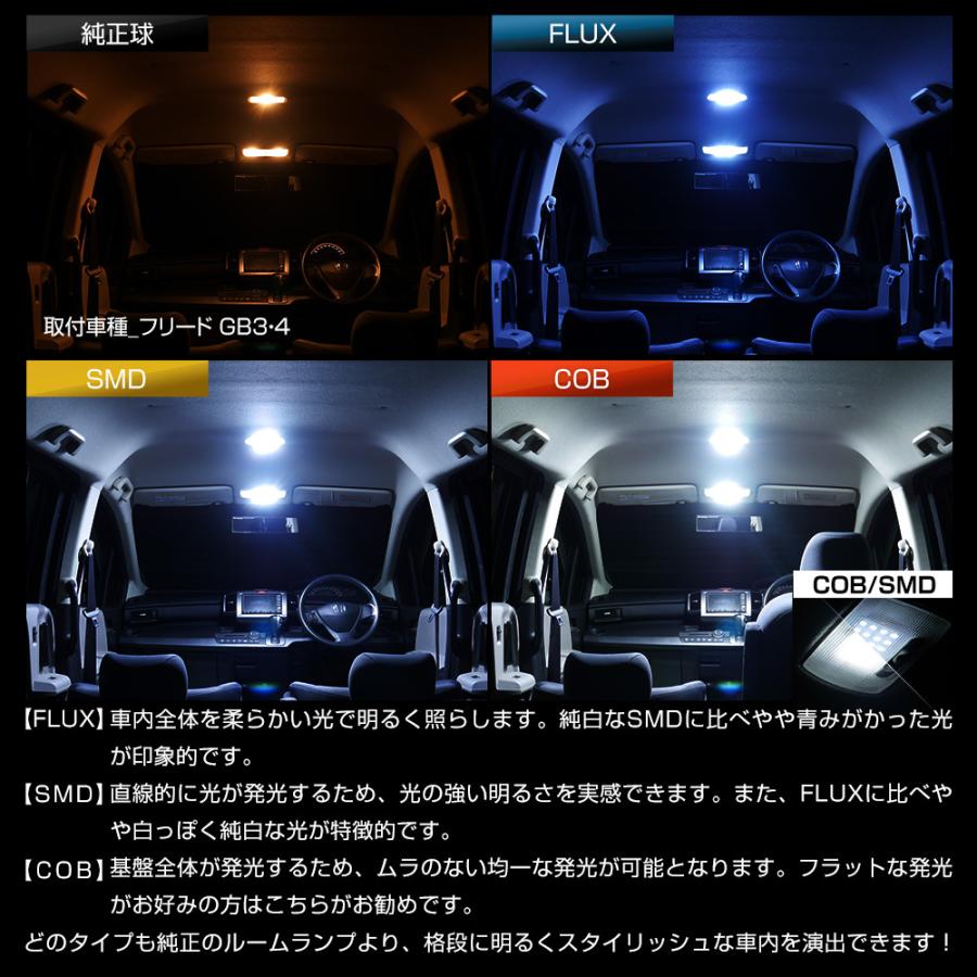 ステップワゴンスパーダ RK5-6 LED ルームランプ FLUX SMD 選択 8点セット +T10プレゼント｜l-c2｜07