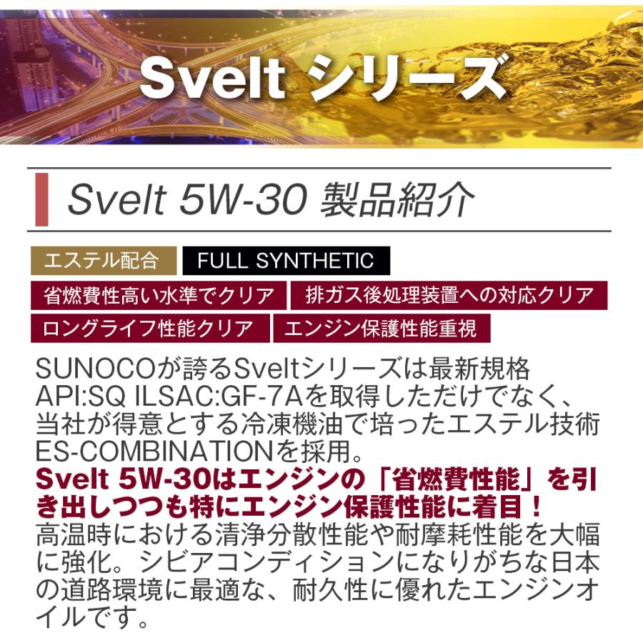 日本サン石油 SUNOCO エンジンオイル Svelt (スヴェルト) 5W-30 20L