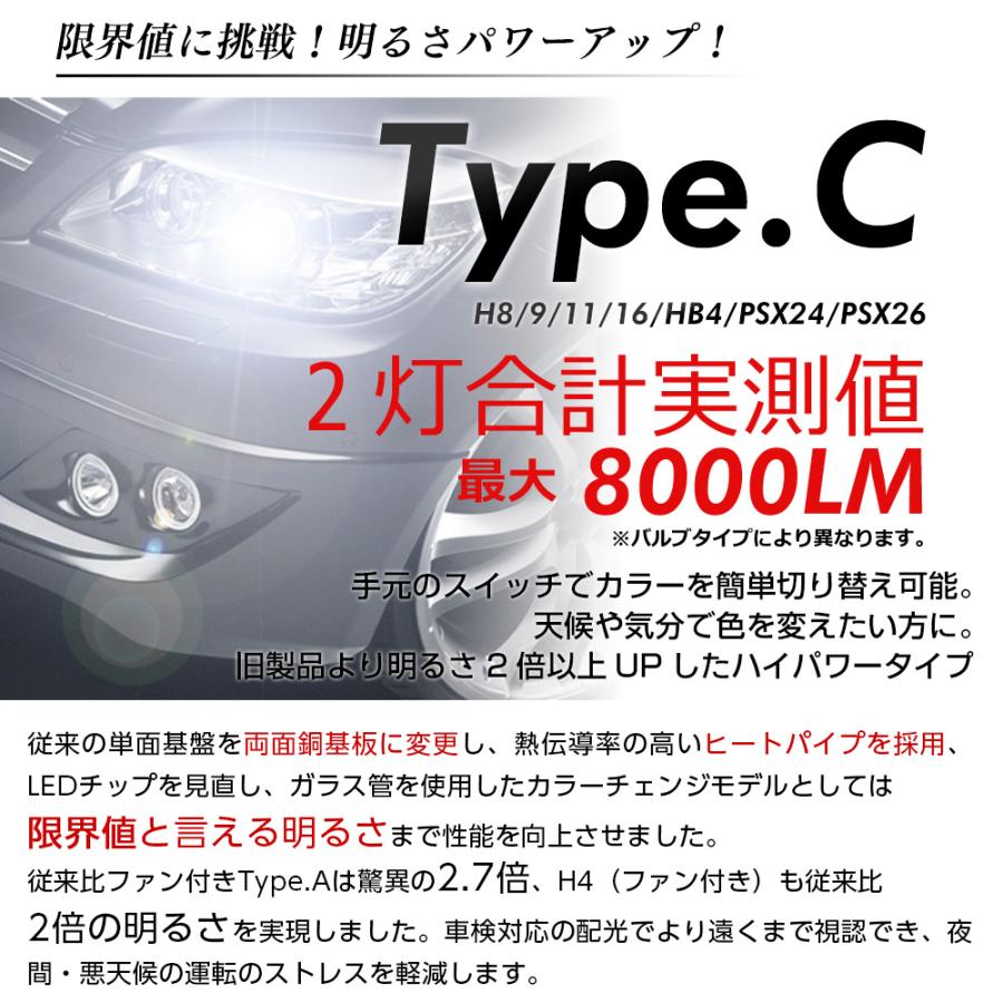 信玄 カラーチェンジ 白 黄色 デュアルカラー HB4 PSX26 XR 12V led