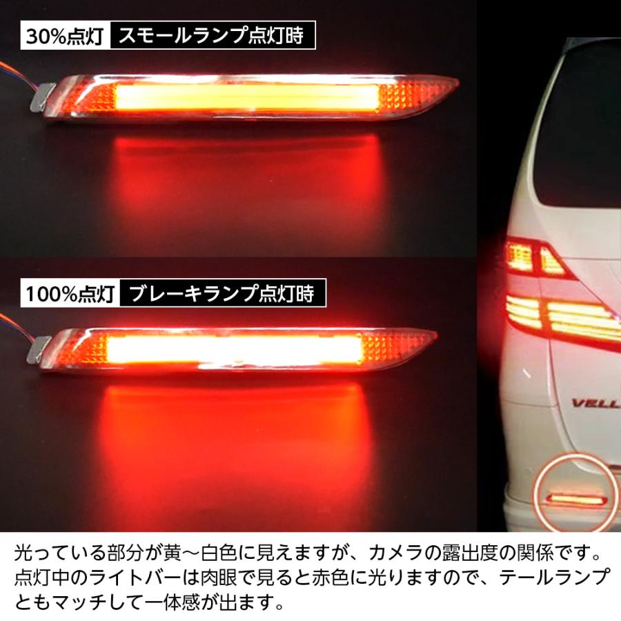 限定5%OFFcp LEDリフレクター 汎用 ライトバータイプ 視認性向上 ブレーキ連動 後続車への安全対策に最適 アルファード ヴェルファイア ノア他対応 車検対応 | 信玄 | 02