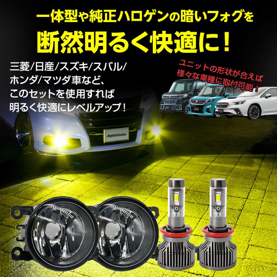 デリカD:5 CV#W フォグランプ ユニット+ LEDバルブセット 信玄XR カラーチェンジ ガラス 耐熱 LED HID H8 H11 H16 フォグ フォグユニット｜l-c｜05