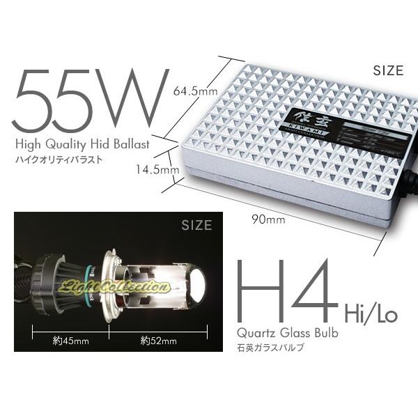 信玄 8月限定cp有 HID H4 hi/lo 55W 12V キット HIDキット 極
