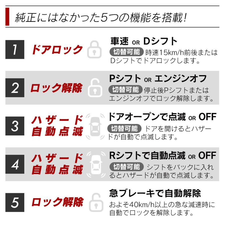 限定10%OFFcp 車速オートドアロックユニット ヴォクシー 80系 後期 トヨタセーフティセンスC（TSSC）搭載車専用 ハザード連動キット 5大機能 自動ロック | 信玄 | 02