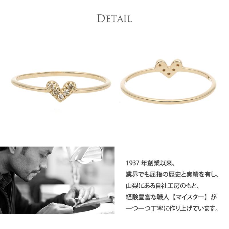 リング レディース ダイヤモンド ハート K10 10金 10Ｋ 華奢 指輪 人気アイテム 彼女 妻 プレゼント L&Co.（エルアンドコー）の画像
