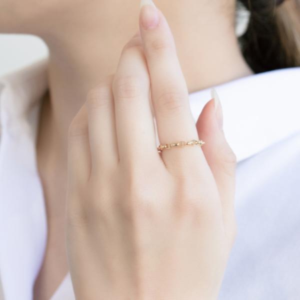 Jewel closet by L&Co. K18 18金 リング スカル チェーンリング