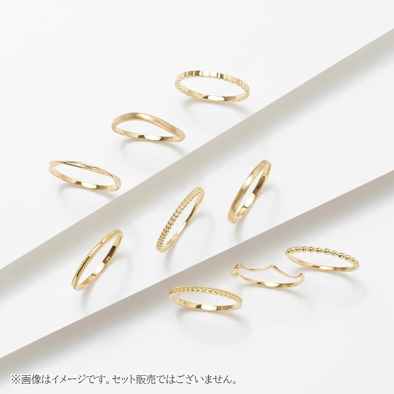 L&CO. K18 イエローゴールドマットヘアラインリング　13号 K18 平打ち マット ゴールド リング 指輪 18金 18k つや消し 地金