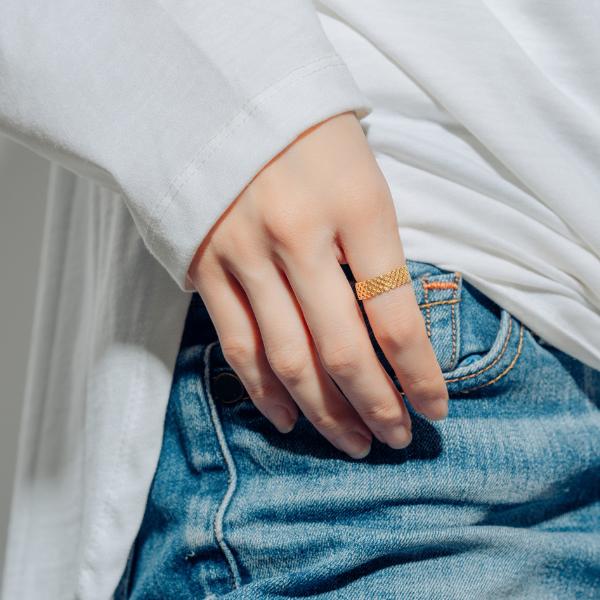 Jewel closet by L&Co. K18 18金 リング ビスマルク チェーンリング 大