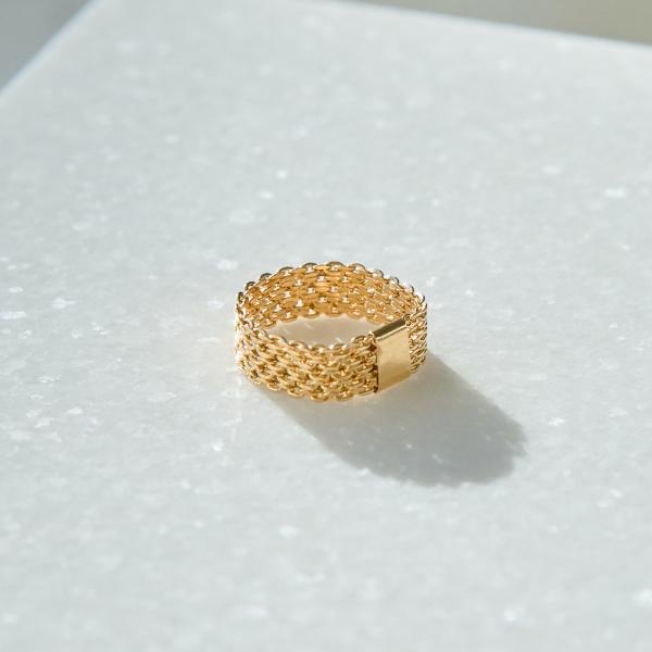 Jewel closet by L&Co. K18 18金 リング ビスマルク チェーンリング 大