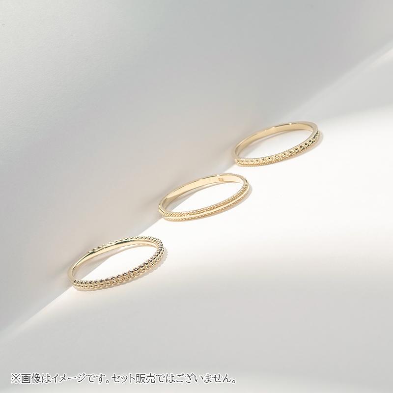 指輪 18金 K18 30代 40代 50代 シンプル リング レディース メンズ ユニセックス 地金 ゴールド ミル L&Co. エルアンドコーの画像