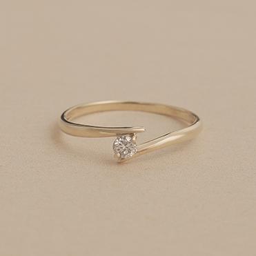 指輪 リング レディース ダイヤモンド 0.1カラット K10 10金 シンプル スリム 華奢 極細 彼女 プレゼント L&Co. エルアンドコーの画像