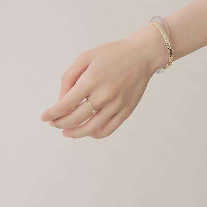指輪 リング レディース ダイヤモンド 0.1カラット K10 10金 シンプル スリム 華奢 極細 彼女 プレゼント L&Co. エルアンドコーの画像