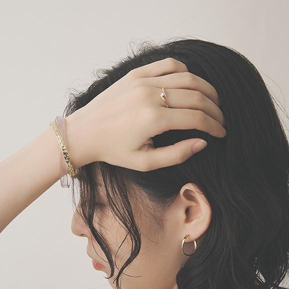 指輪 リング レディース ダイヤモンド 0.1カラット K10 10金 シンプル スリム 華奢 極細 彼女 プレゼント L&Co. エルアンドコーの画像