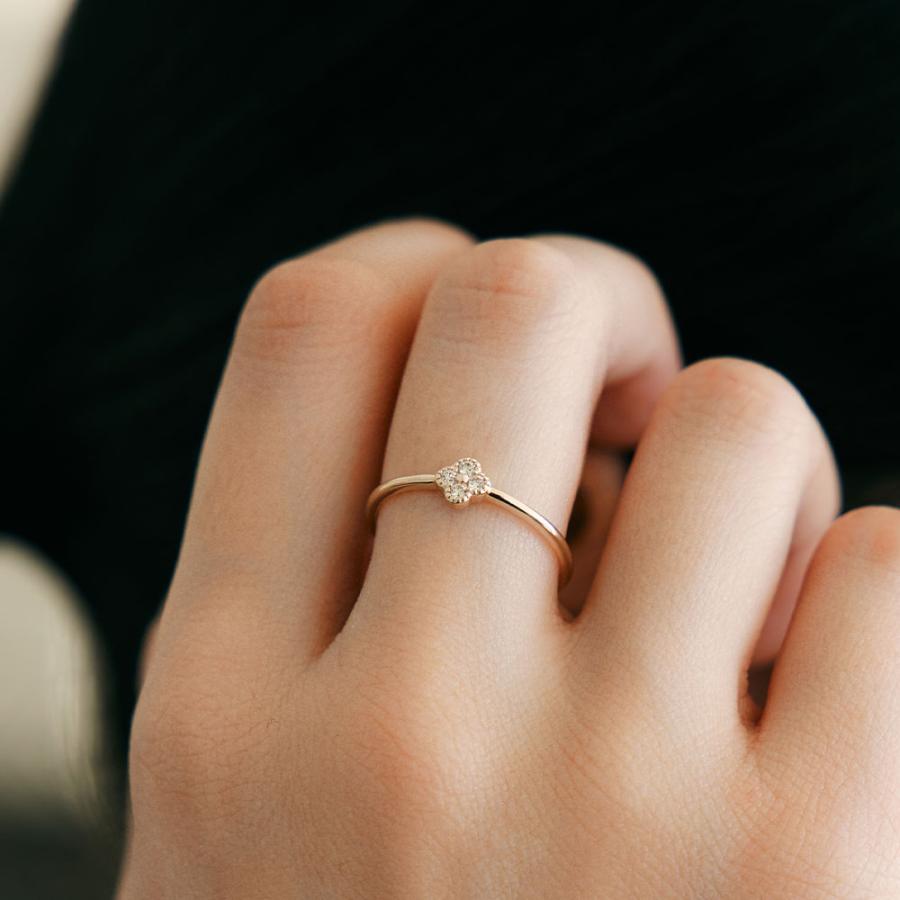Jewel closet by L&Co. リング ダイヤモンド 0.05ct K10 10金 花