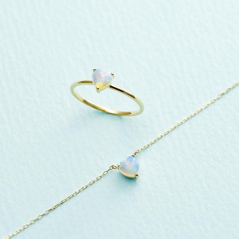Jewel closet by L&Co. リング レディース オパール ハート K10 10金 